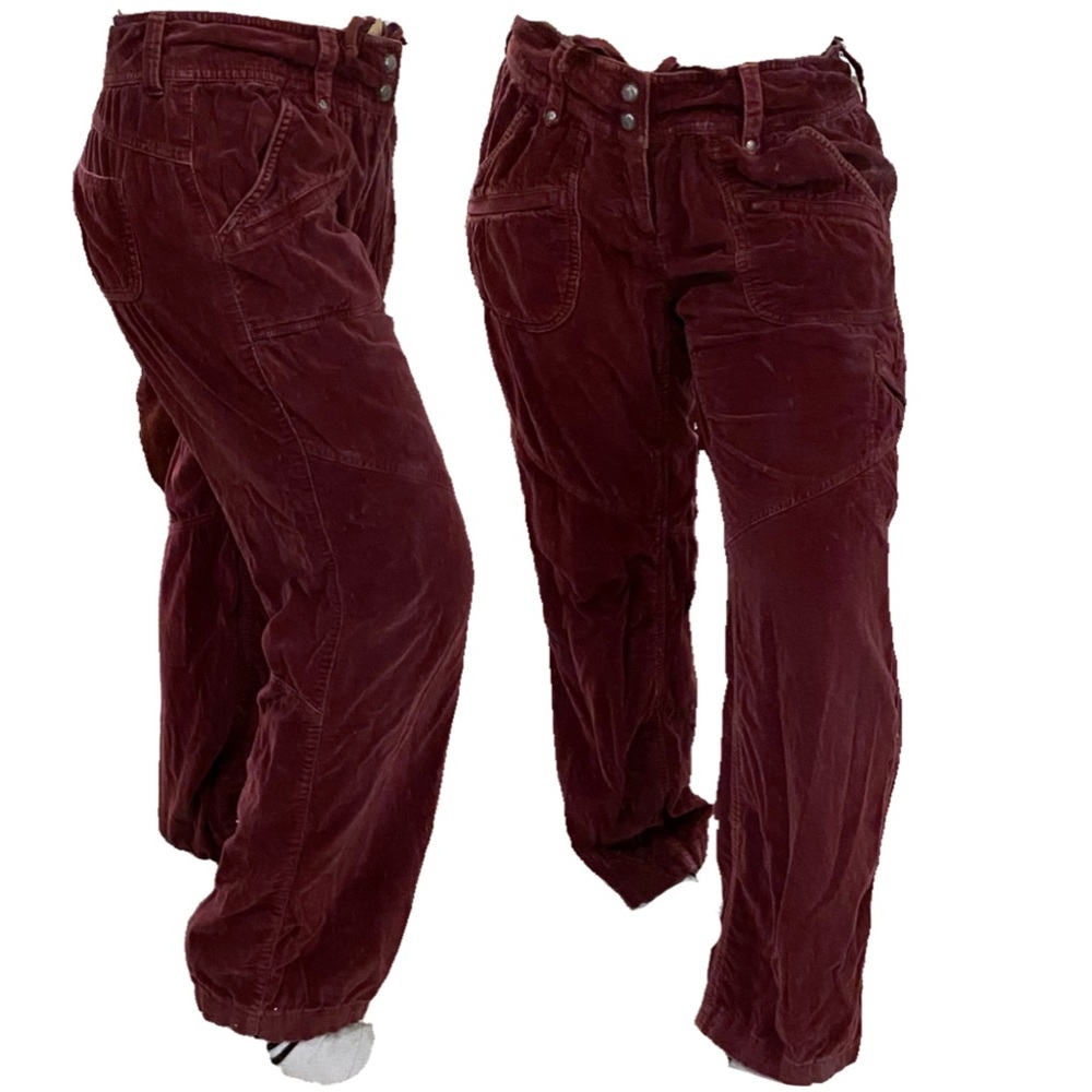 Athleta wine velvet velour duster pants